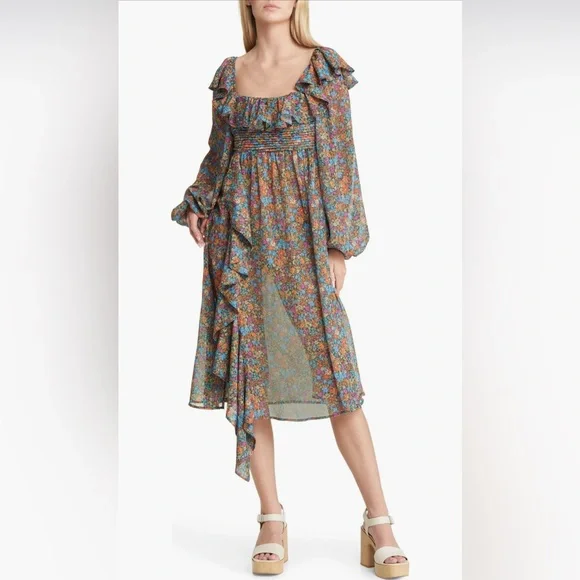 NWT For Love & Lemons Sheer Floral Brittany Dress – Size XS - Picture 5 of 16